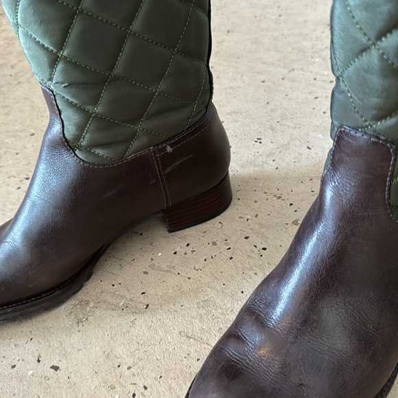 Tory birch  nylon leather - hunter green brown size 6 - Picture 6 of 6